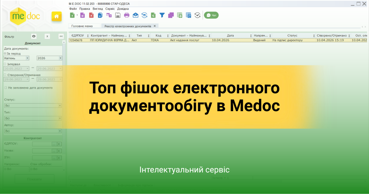 10 можливостей Medoc, які спрощують електронний документообіг