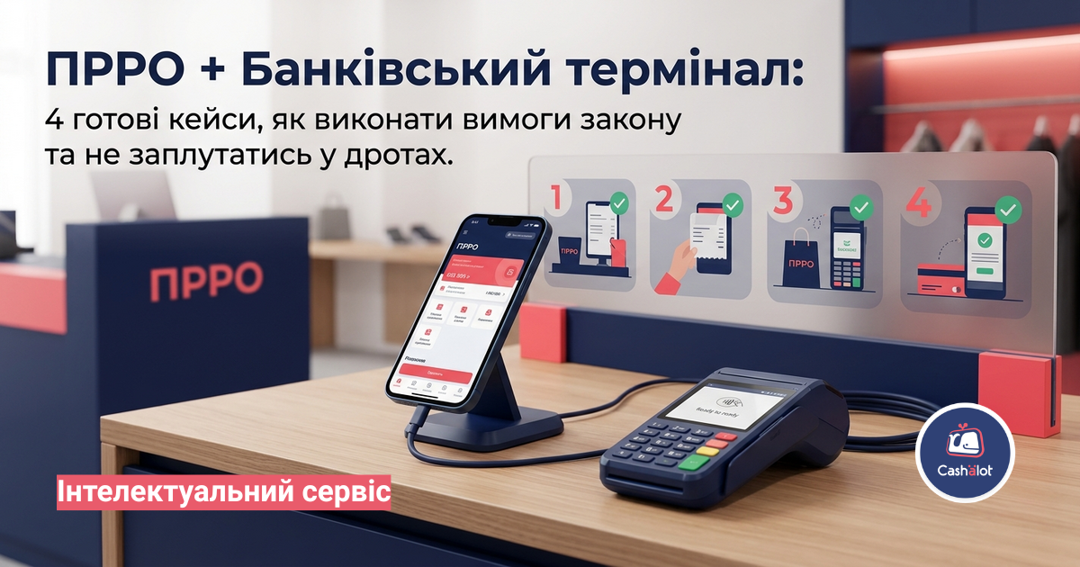 ПРРО + Банківський термінал: 4 готові кейси, як виконати вимоги закону та не заплутатись у дротах